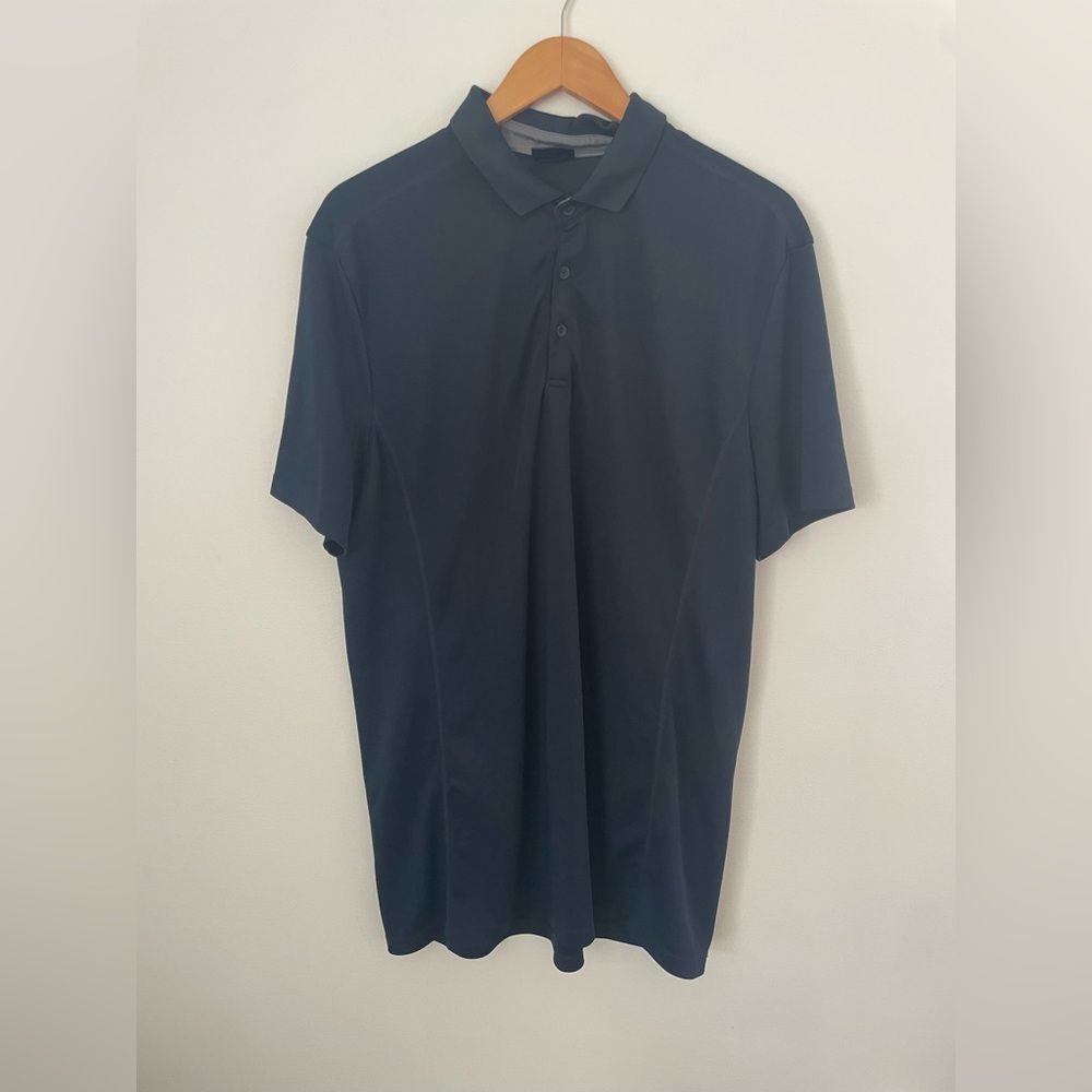 Hylete Men's Athletic Short Sleeve Performance Polo Shirt Navy Size XL